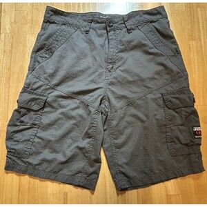 Y2K NO FEAR Ripstop Cargo Shorts Vintage Skater Hiking Six Pockets Sz 32